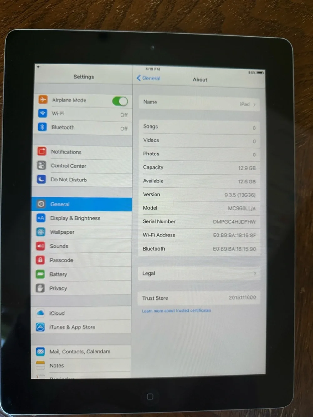 Apple iPad 9.3.5